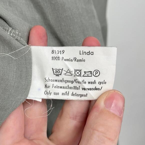 Annette Gortz Linda Oversized Boxy Lagenlook Minimalist Ramie Blouse - 40/Medium - Picture 11 of 13